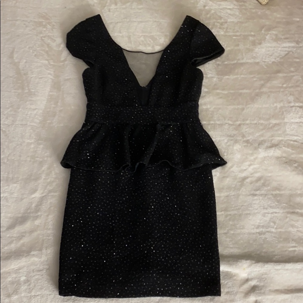 Black sequence cocktail dress